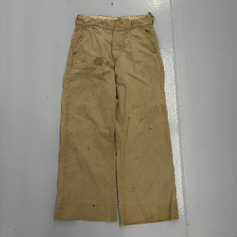 Vintage 50s Tan Sanforized Workwear Capri Chinos 24x23
